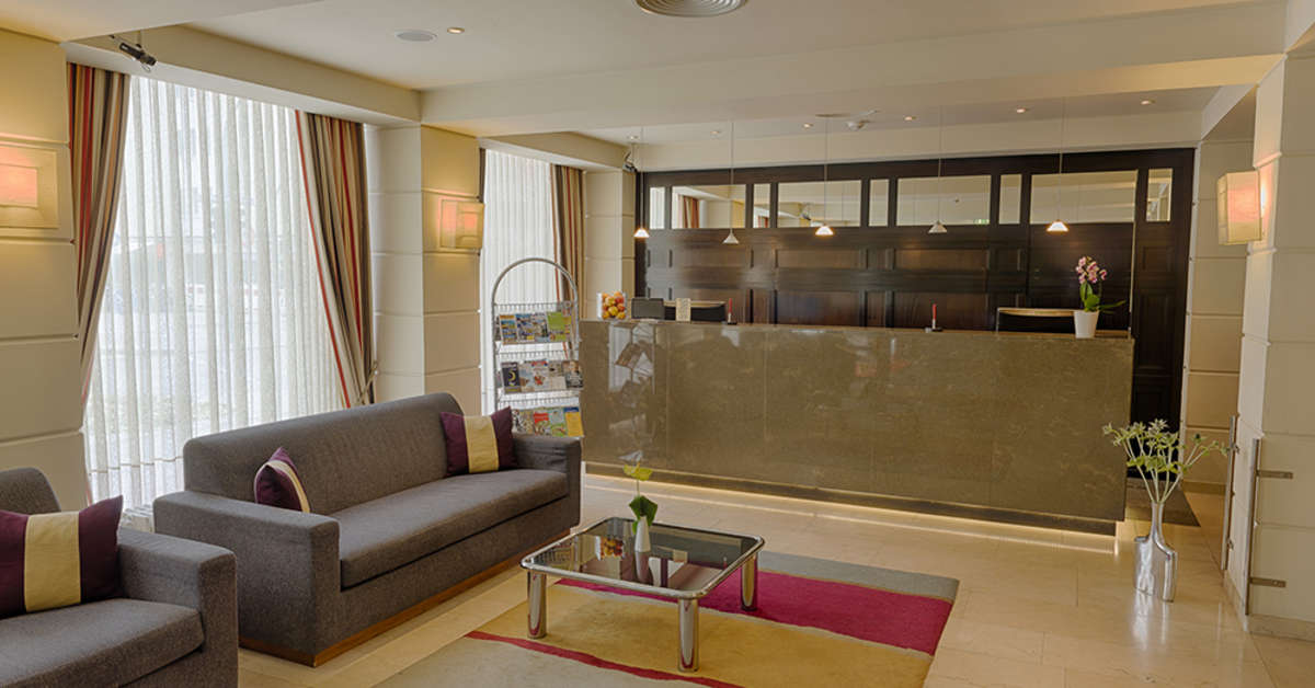 Een foto van het interieur van K+K Hotel am Harras