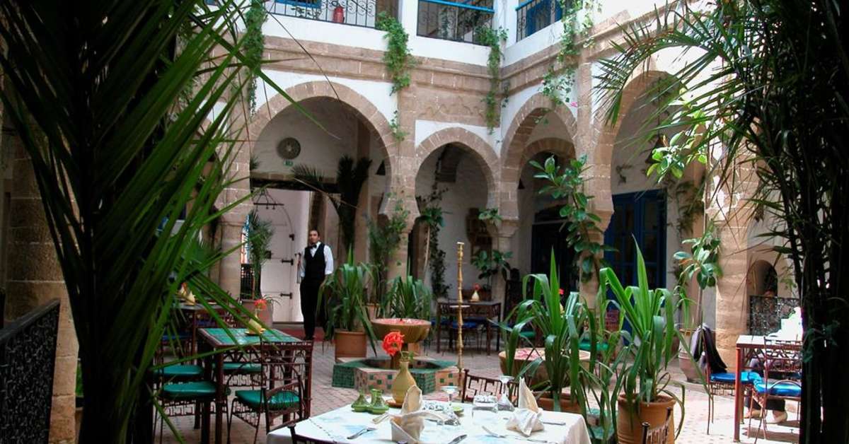 Een foto van het terras bij Riad Al Madina