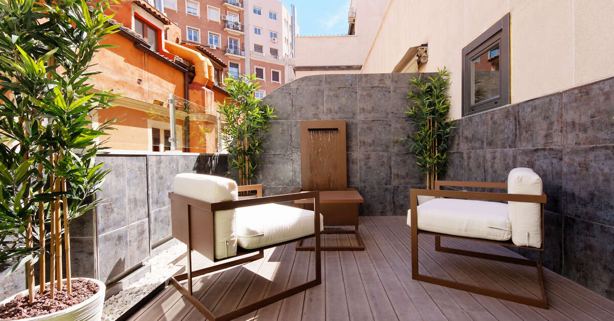 Een foto van het terras bij Hotel Mayorazgo