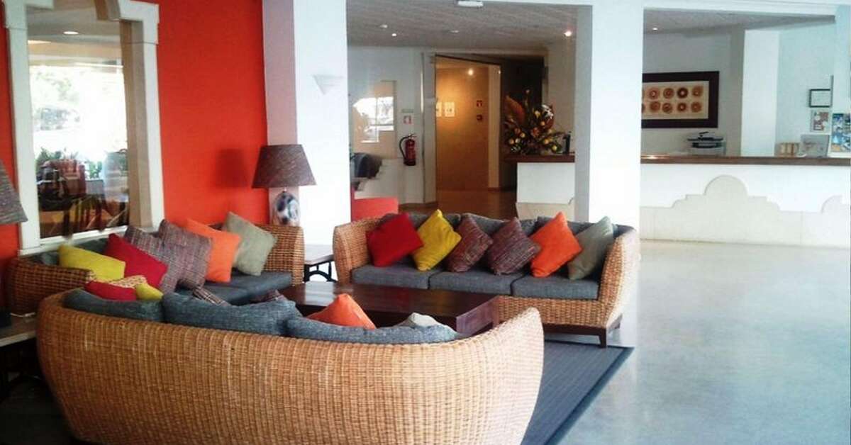 Een foto van het interieur van Hotel Atismar