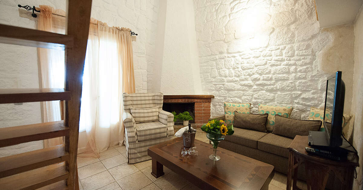 Een foto van het interieur van Petrino Eco Village