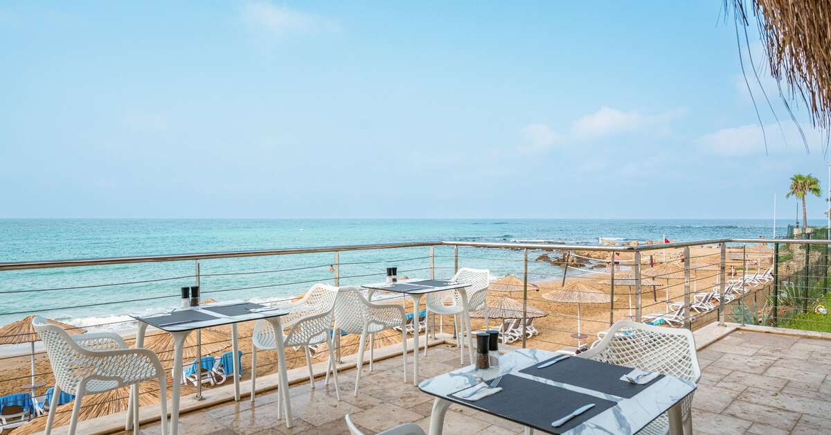 Ein Foto von der Terrasse im Hotel Yalihan Aspendos
