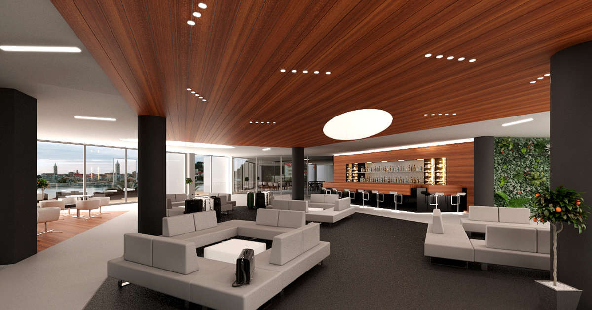 Een foto van het interieur van Valamar Padova Hotel