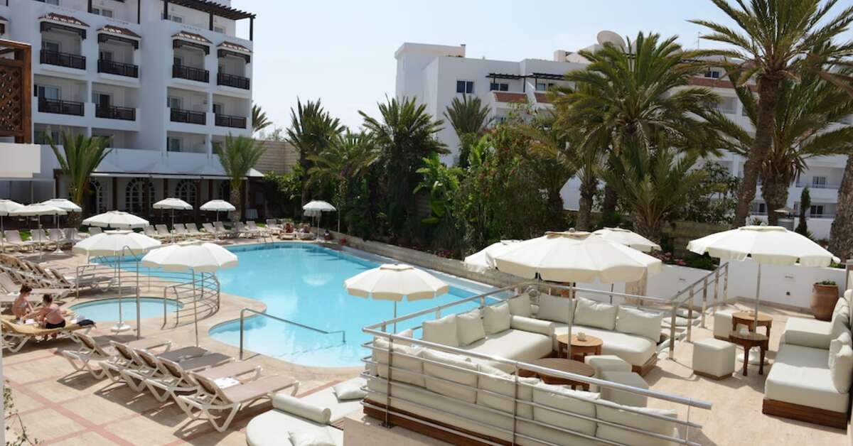 Ein Foto vom Pool im Hotel Timoulay & Spa