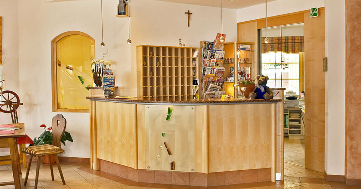 Een foto van het interieur van Familienhotel Berghof