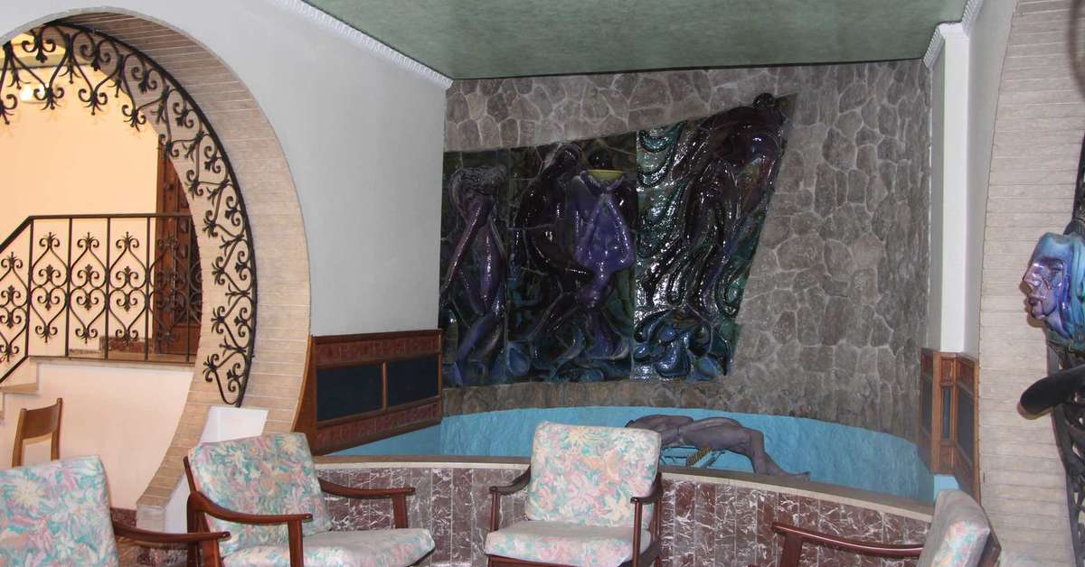 Een foto van het interieur van Hotel Vello d'Oro