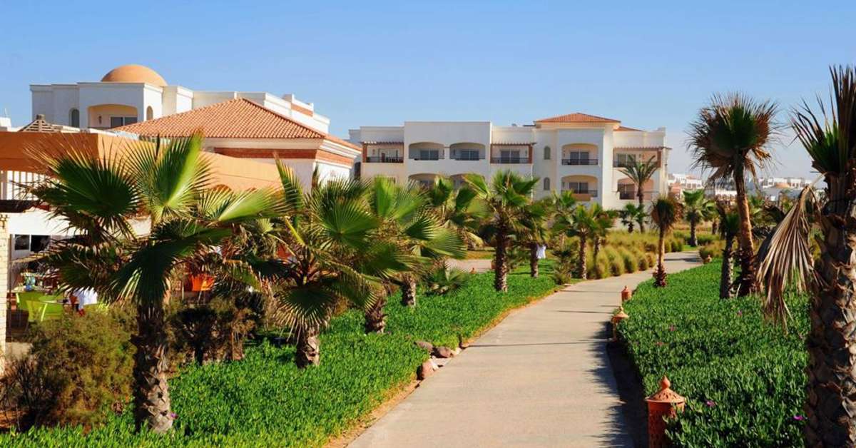 Een foto van het terras bij Robinson Club Agadir