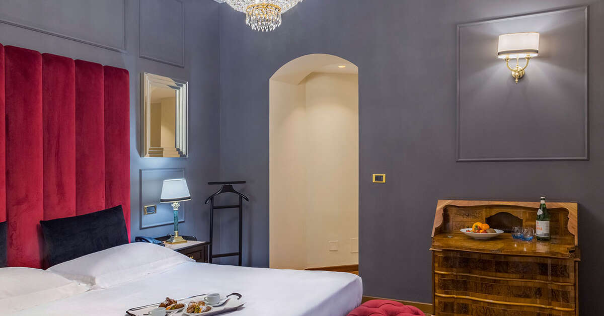 Een foto van het interieur van Grand Hotel Villa Politi