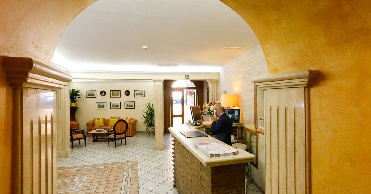 Een foto van het interieur van Hotel Tempio di Pallade
