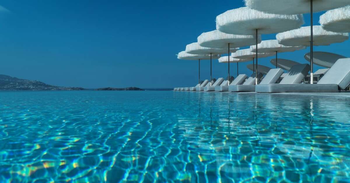 Een foto van het zwembad bij Mykonos Riviera Hotel & Spa