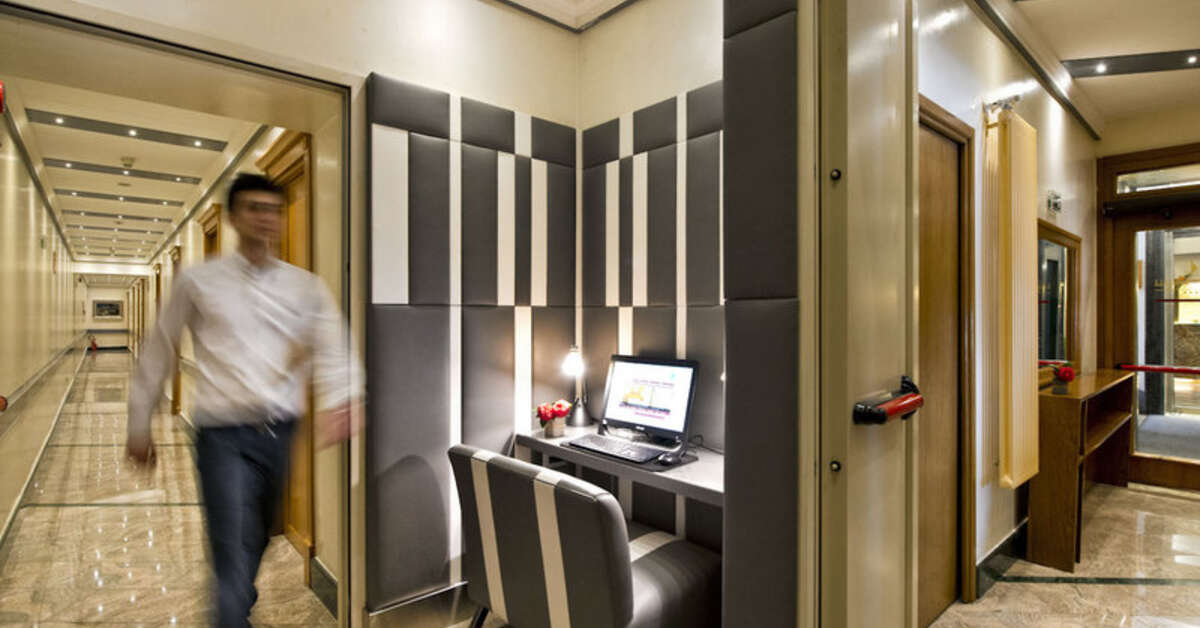 Een foto van het interieur van Hotel Giolli Nazionale