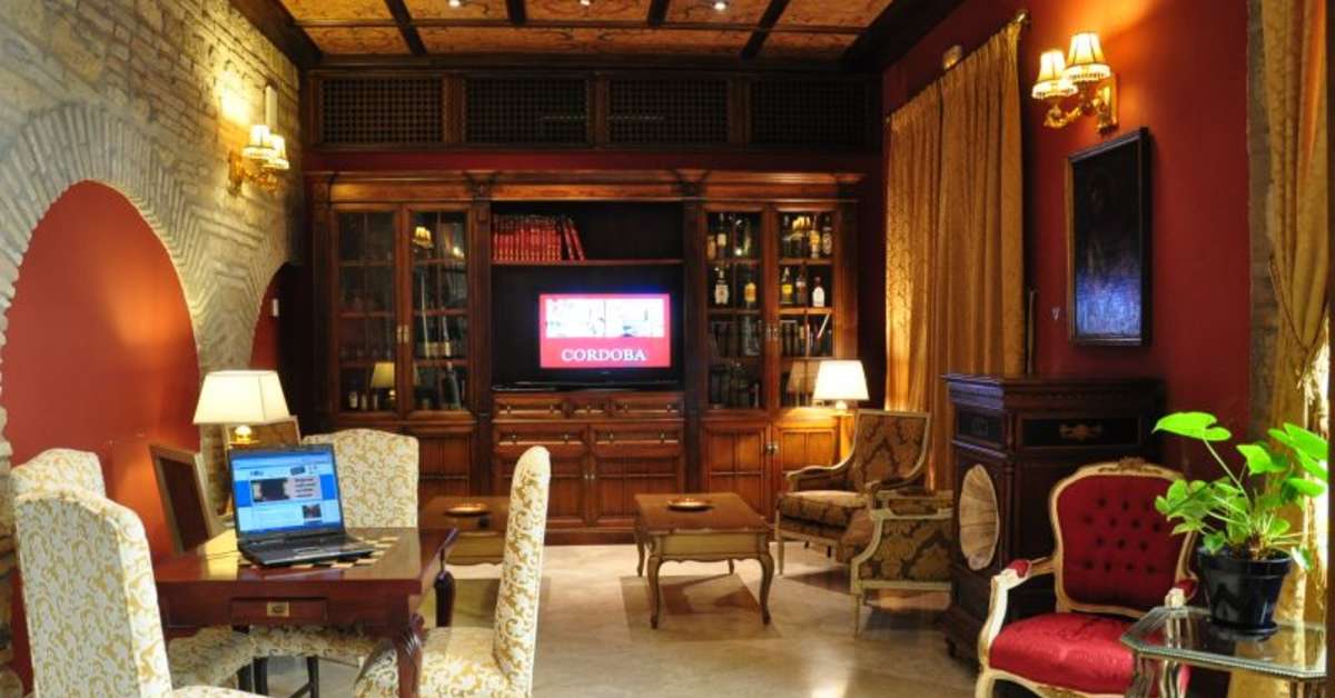 Een foto van het interieur van Hacienda Posada De Vallina