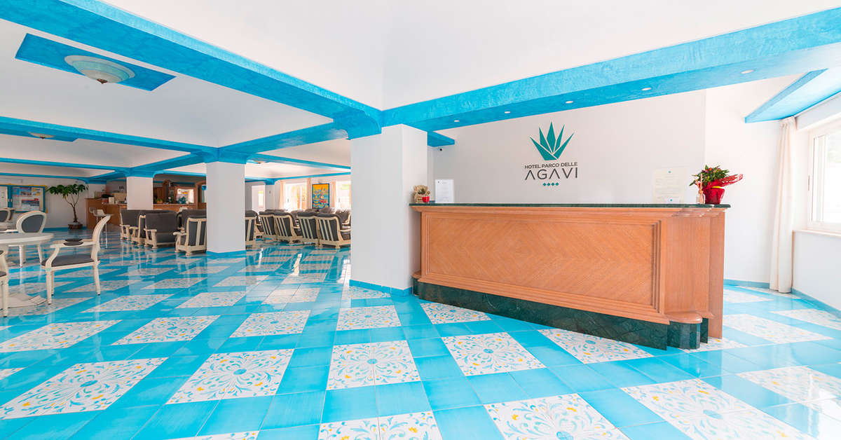 Een foto van het interieur van Albergo Parco delle Agavi