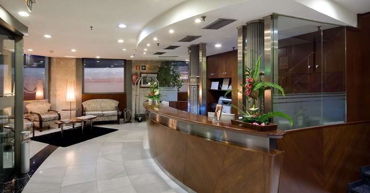 Een foto van het interieur van Hotel Suizo
