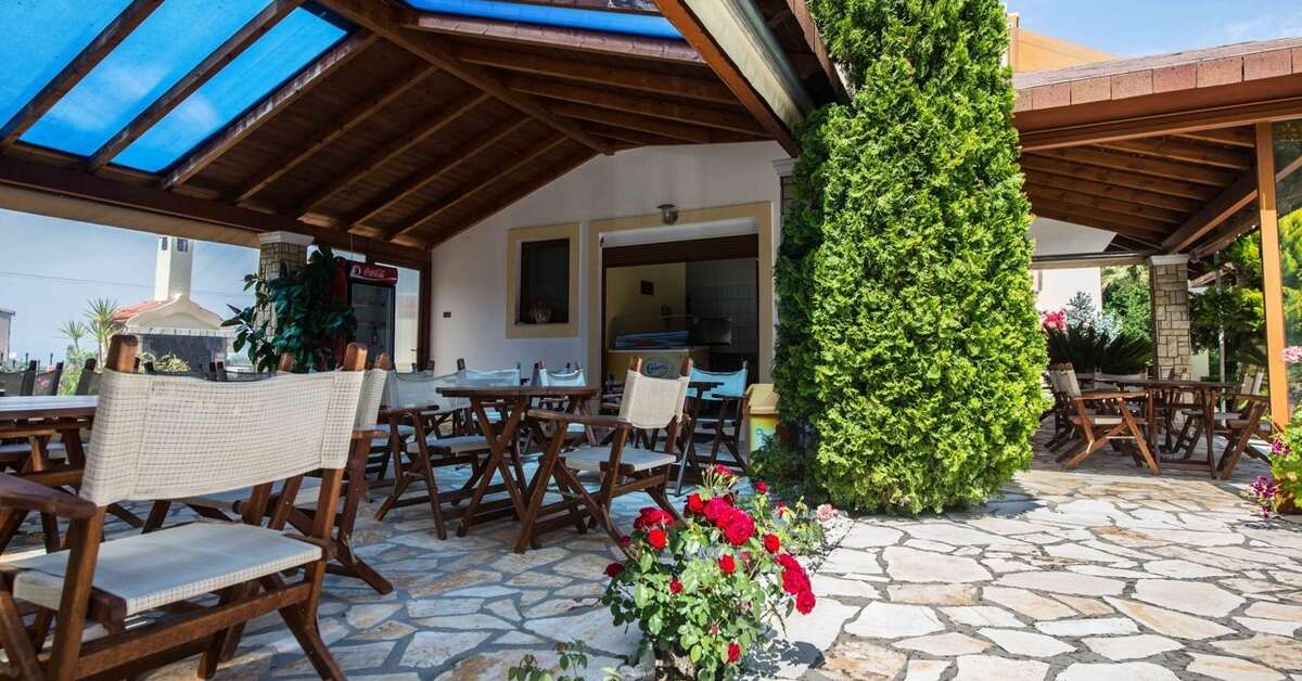 Ein Foto von der Terrasse im Villa Violetta