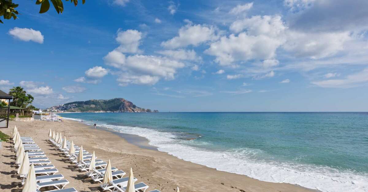 Ein Foto vom Strand beim Floria Beach Hotel