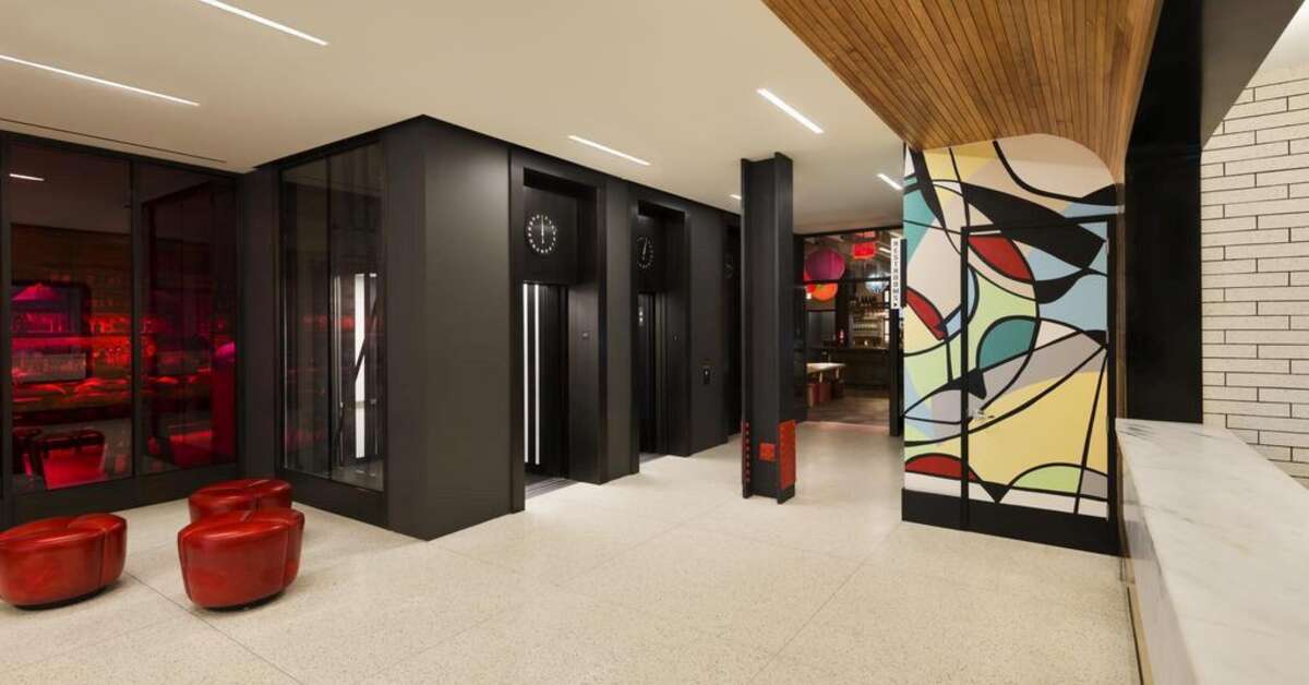 Een foto van het interieur van Pod 39 Hotel