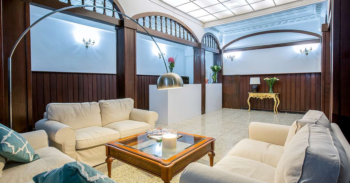 Een foto van het interieur van Hotel Madrid