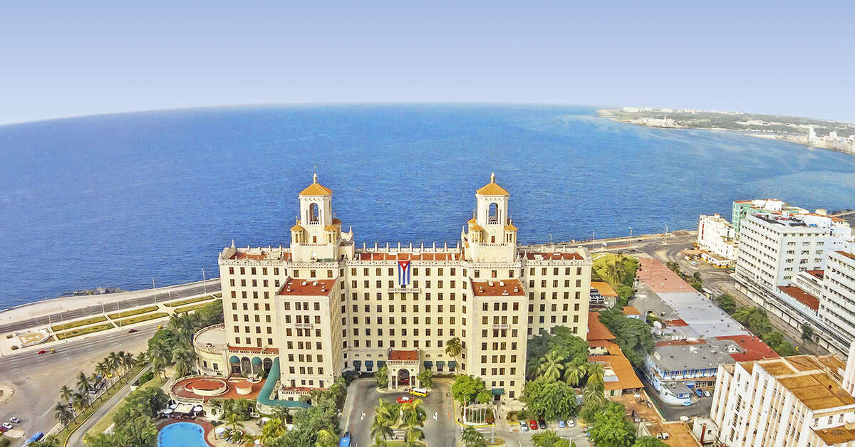 Ein Foto von der Außenansicht des Hotel Nacional de Cuba