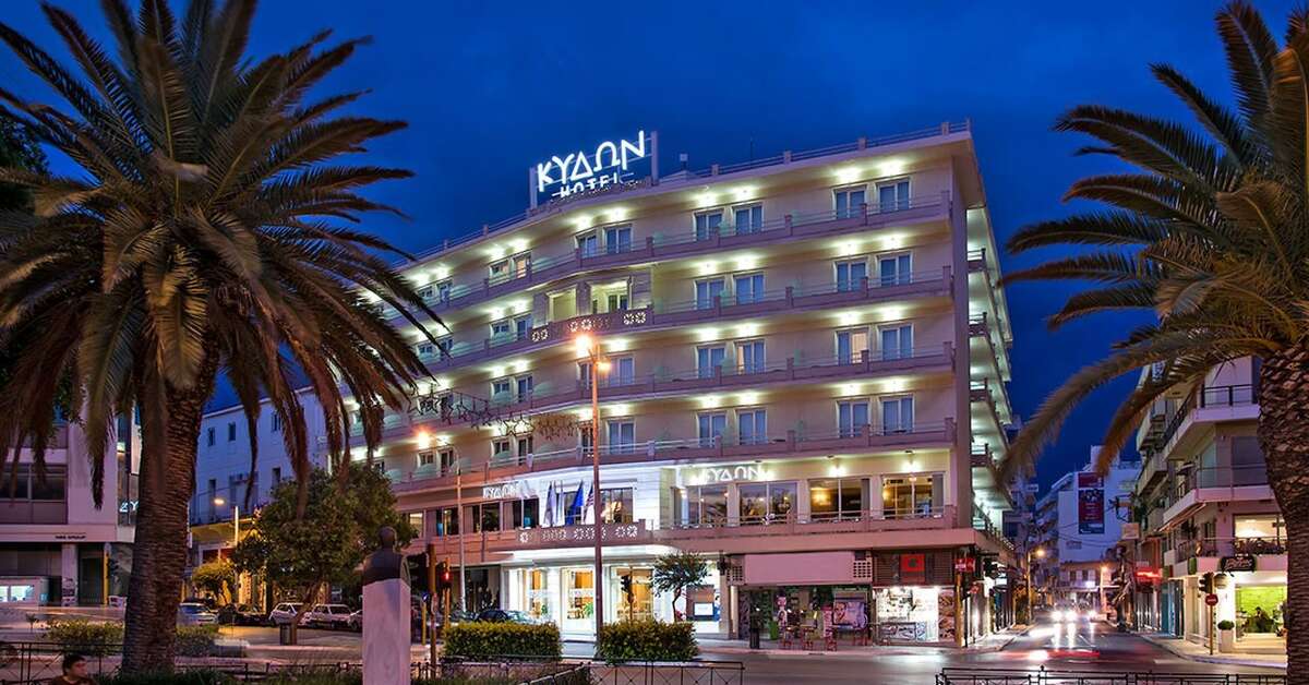 Een foto van de buitenkant van Kydon Hotel