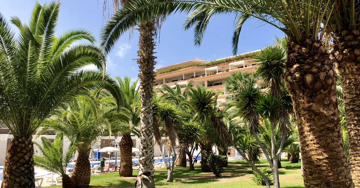 Ein Foto von der Terrasse im Apartments Bahia Playa