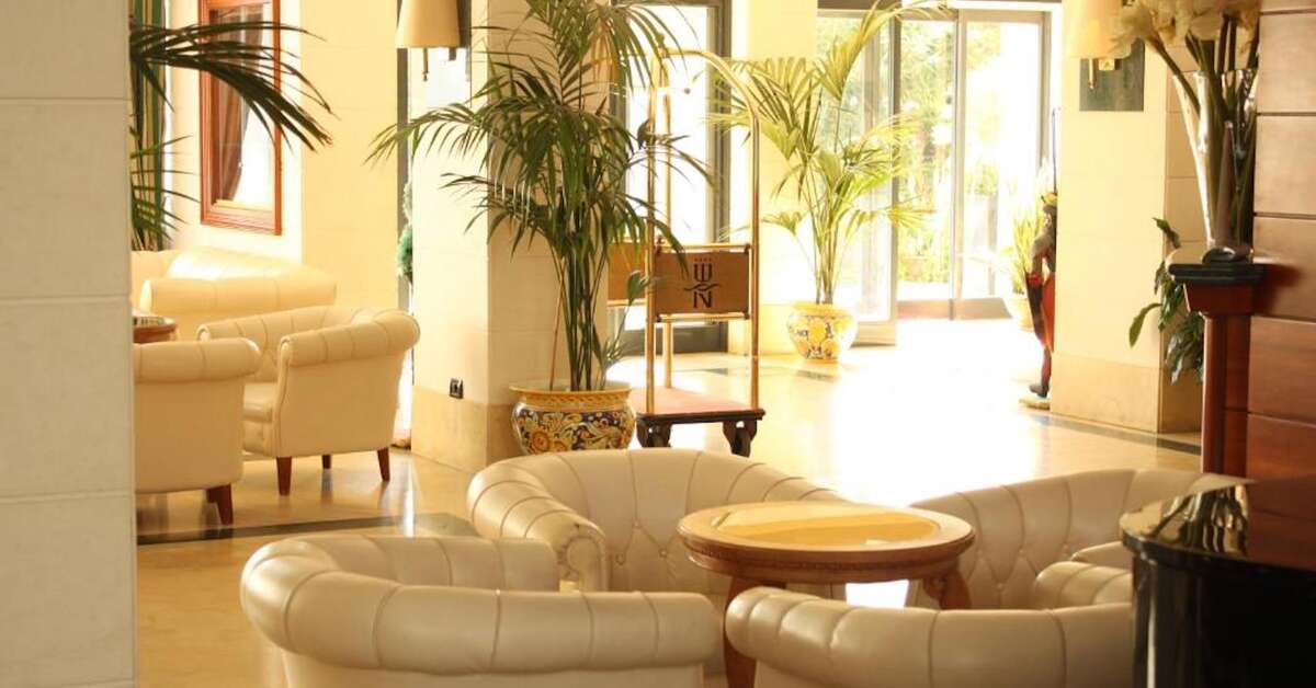 Een foto van het interieur van Hotel Nettuno