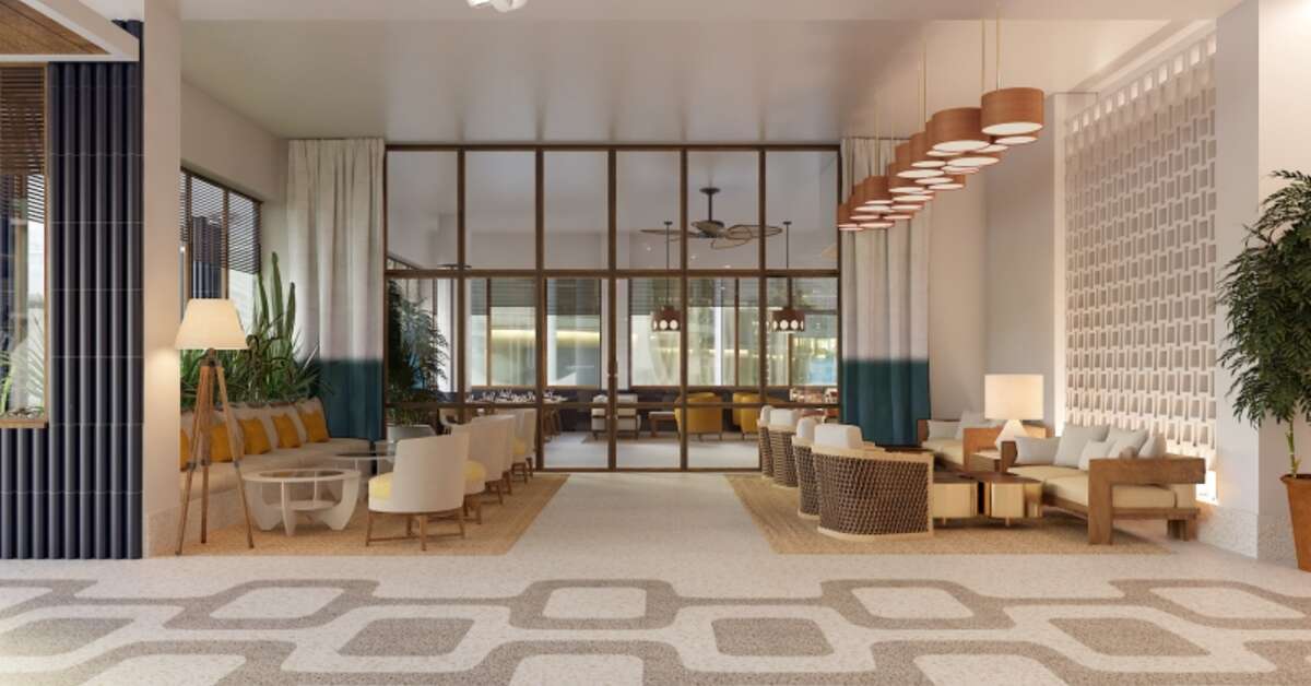 Een foto van het interieur van H10 Puerto Poniente
