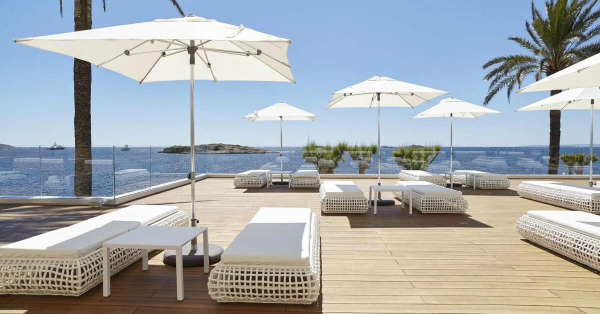 Ein Foto von der Terrasse im Hotel Torre del Mar
