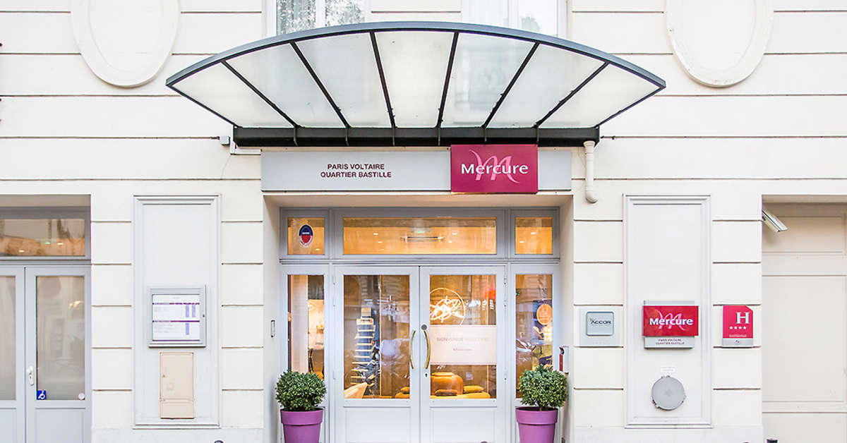 Een foto van de buitenkant van Mercure Paris Bastille Marais Hotel