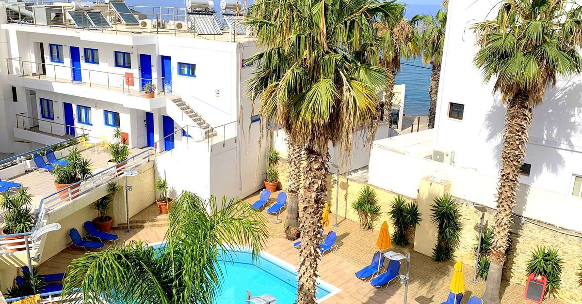 Een foto van een overzicht van Kassavetis Center Hotel Studios & Appartementen