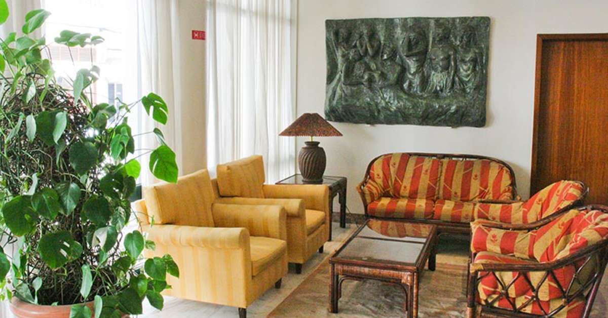 Een foto van het interieur van Hotel Do Centro