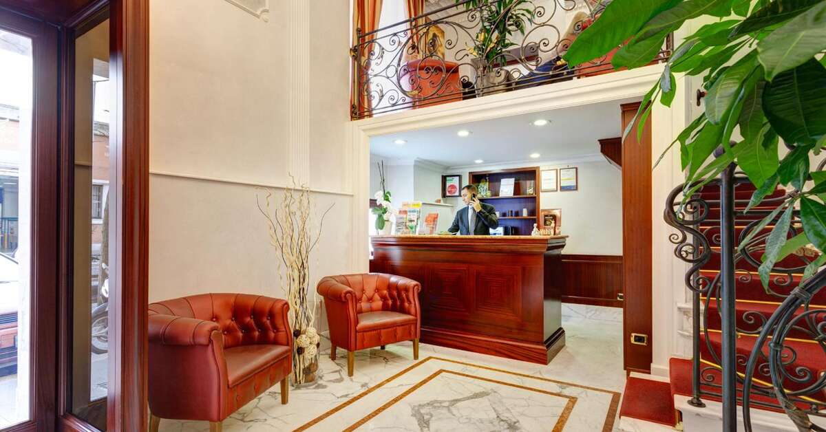 Een foto van het interieur van Hotel Best Roma