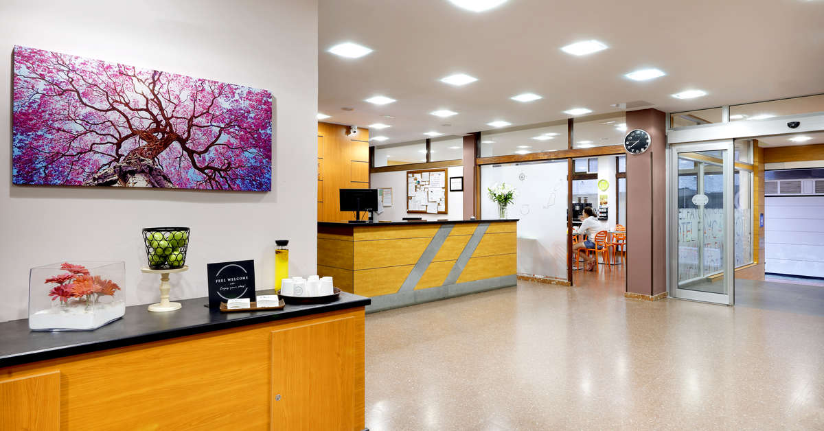 Een foto van het interieur van Hotel Faycan