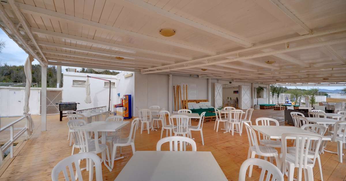 Een foto van het terras bij Hotel Le Palme Paestum