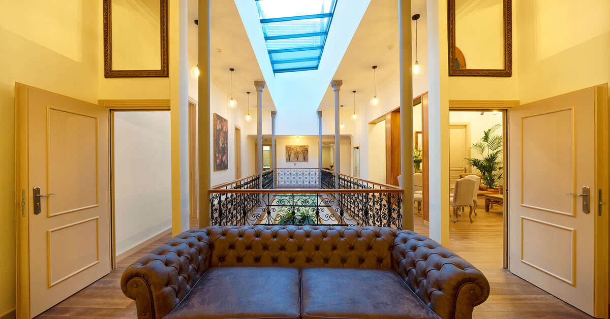 Een foto van het interieur van Agaldar Hotel Emblematico