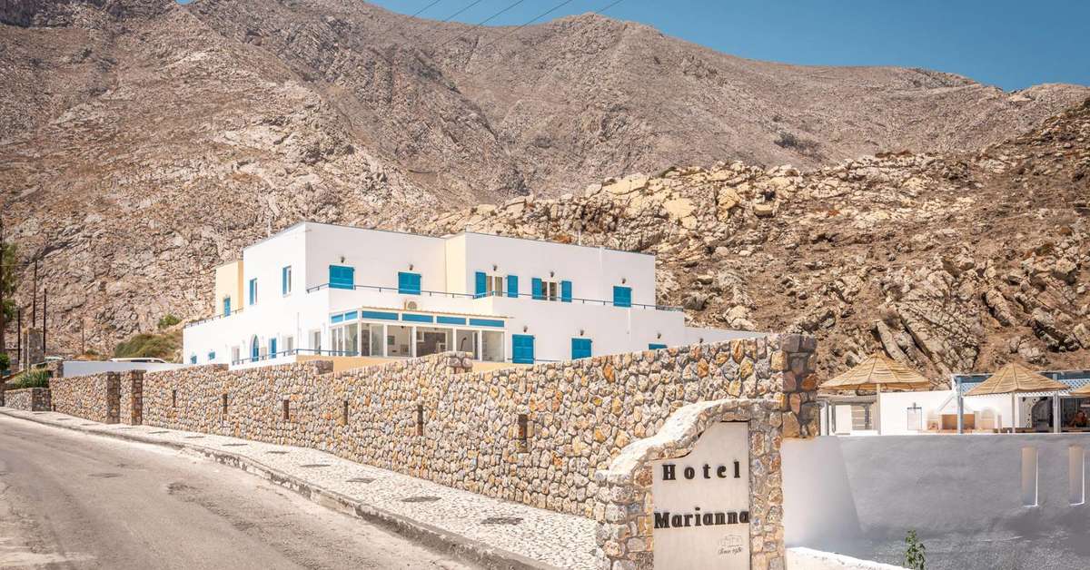 Ein Foto von der Außenansicht des Marianna Hotel