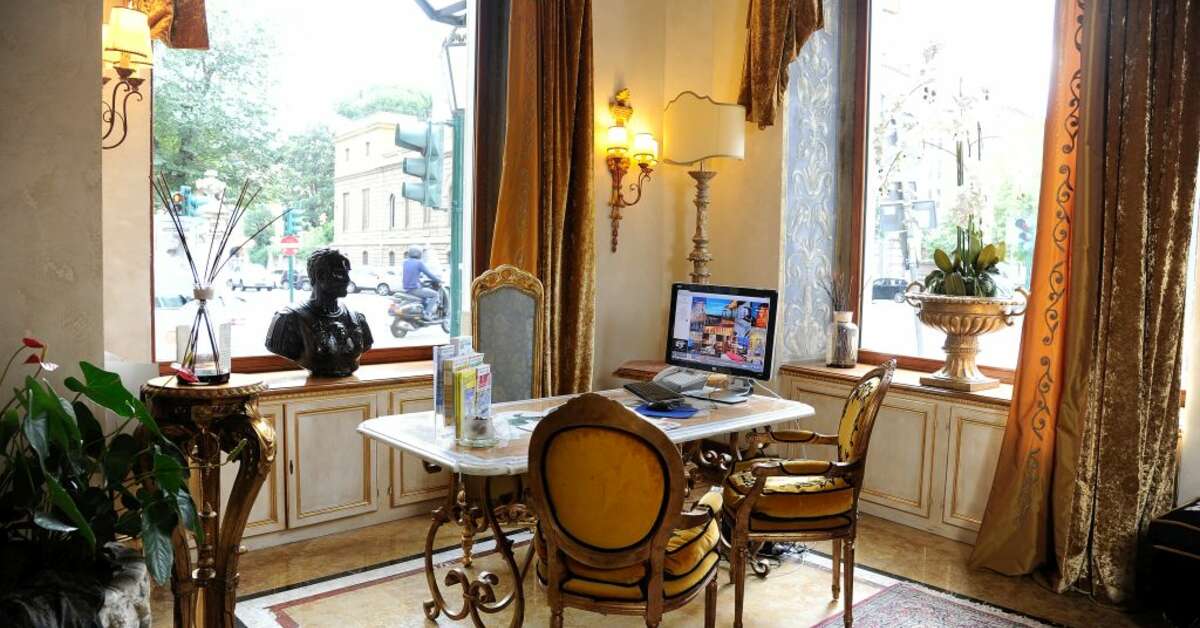 Een foto van het interieur van Hotel Romanico Palace