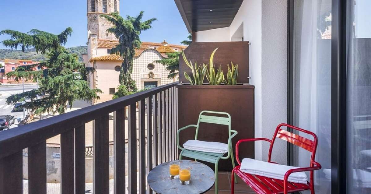 Een foto van het terras bij Hotel Merce