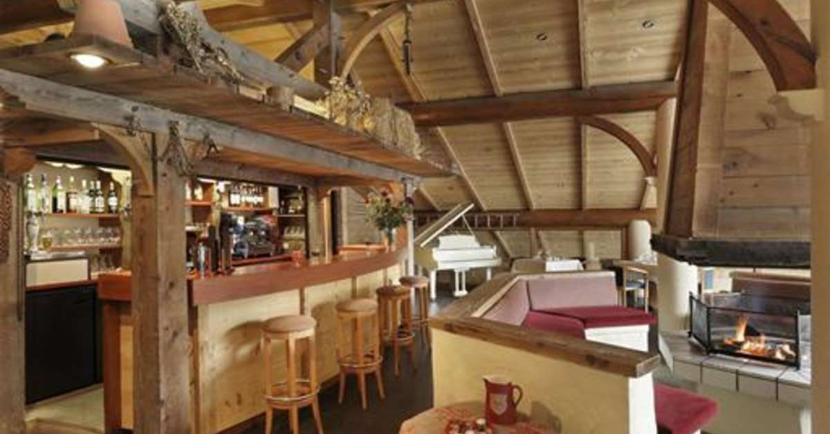 Een foto van het interieur van Hotel Alpen Roc