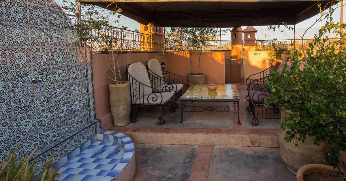 Een foto van het terras bij Riad Xo
