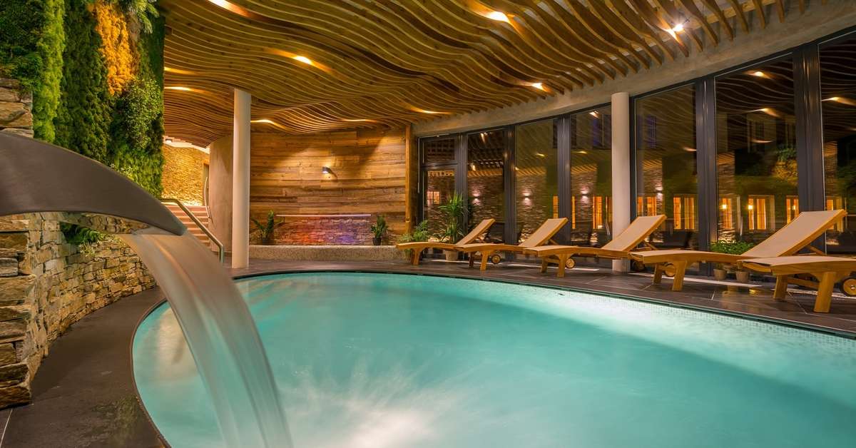 Een foto van het zwembad bij Hotel Olympie