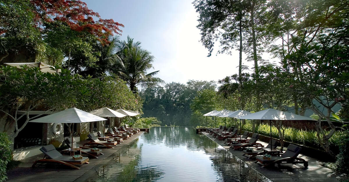 Ein Foto vom Pool im Maya Ubud Resort & Spa