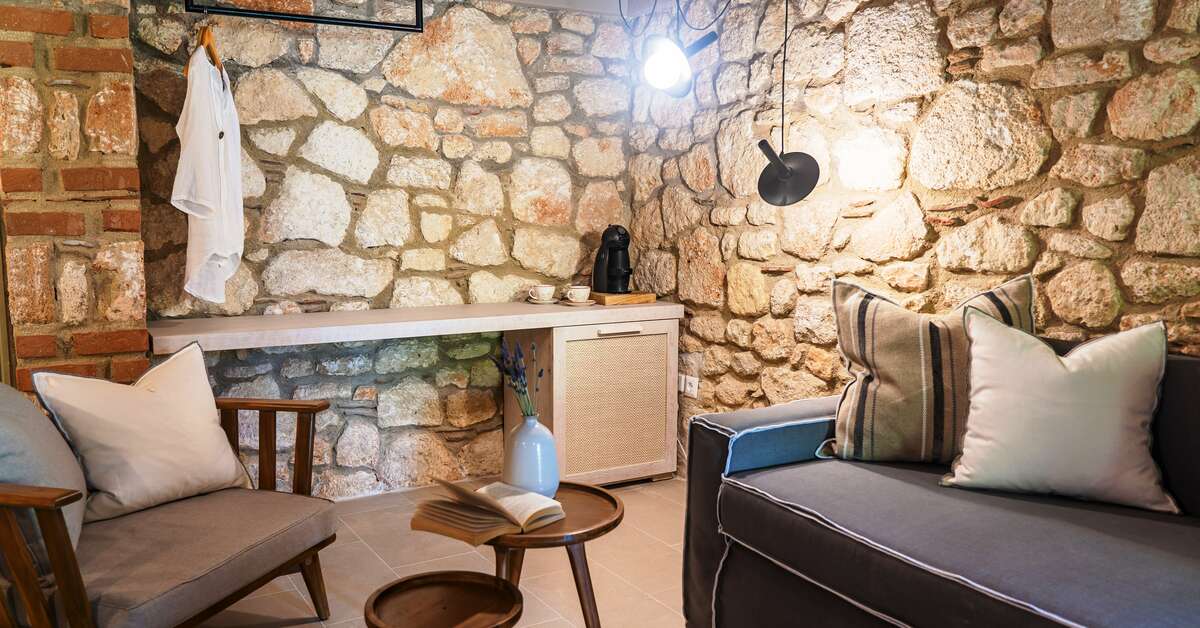 Een foto van het interieur van Petrino Eco Village