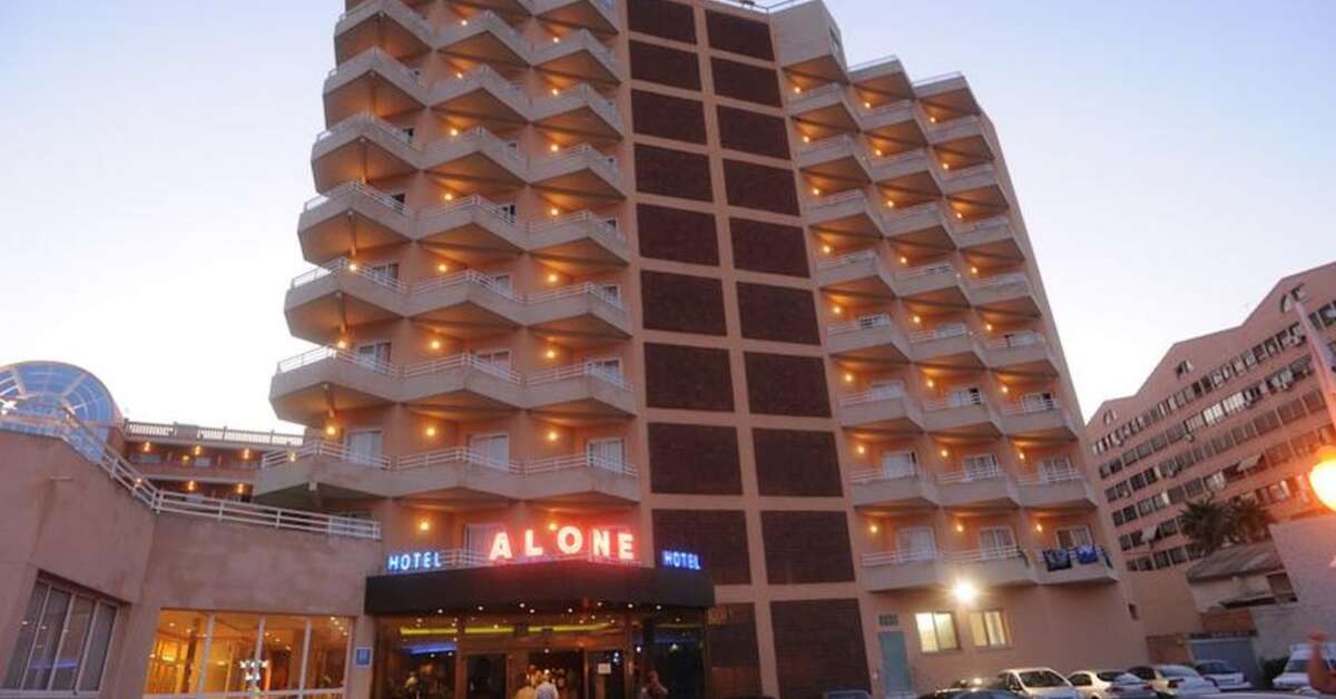 Een foto van het interieur van Hotel Alone