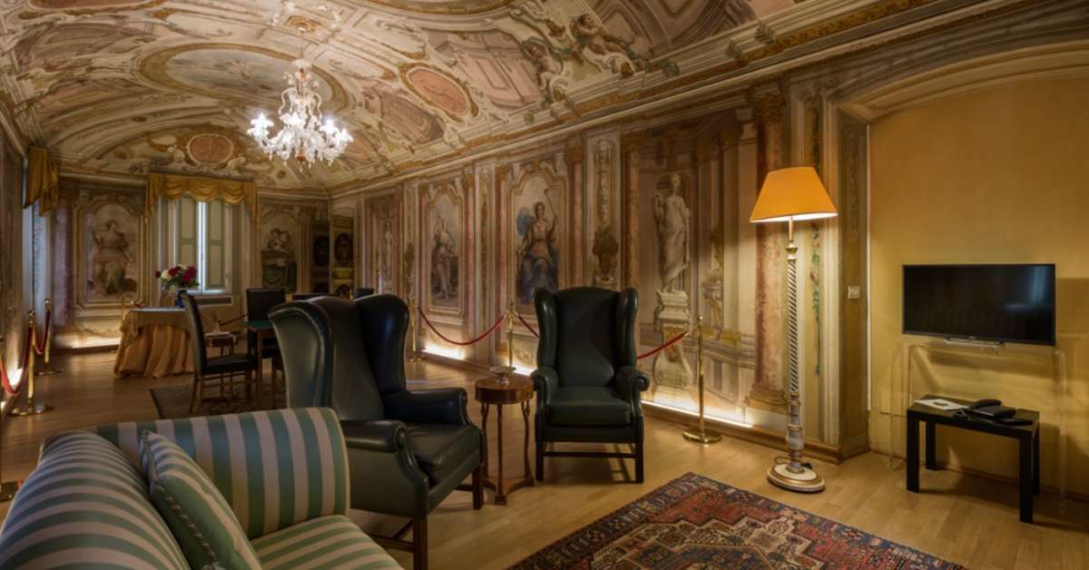 Een foto van het interieur van Posta Donini
