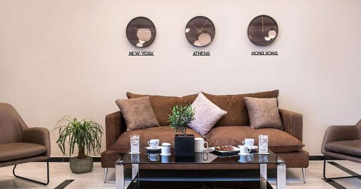 Een foto van het interieur van Athens One Smart Hotel