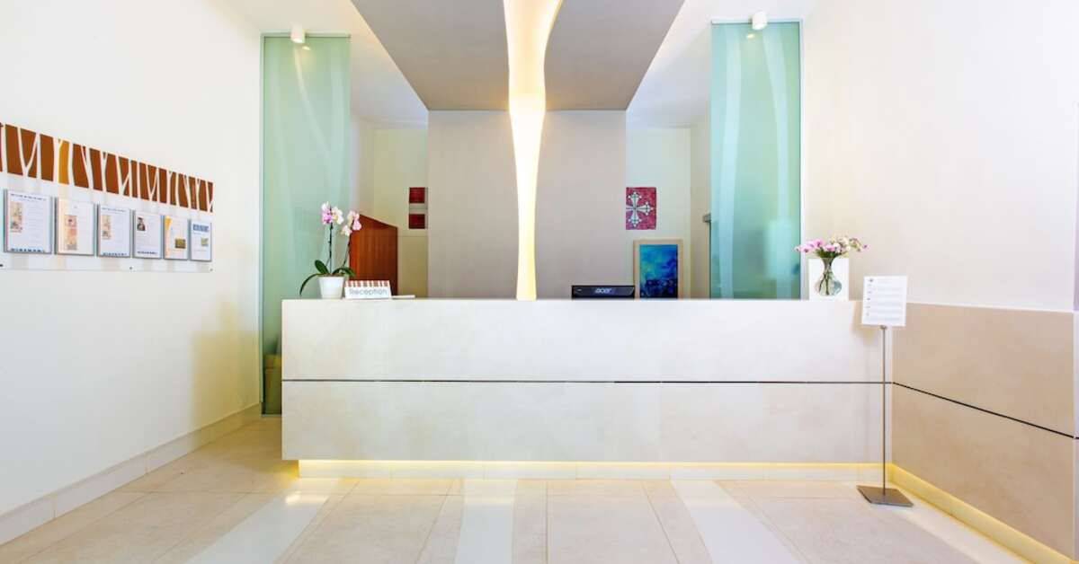 Een foto van het interieur van Hotel & Appartementen Le Axidie