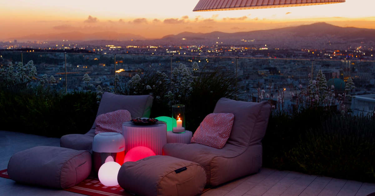 Ein Foto von der Terrasse im St. George Lycabettus Hotel