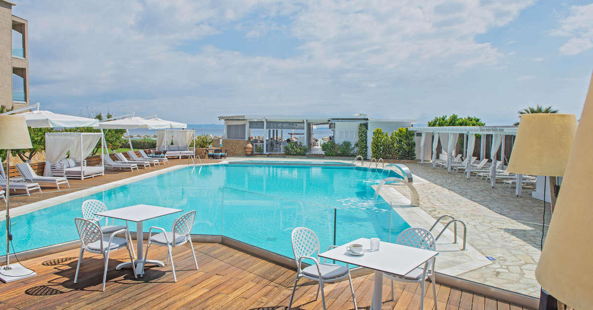 Een foto van een overzicht van Antigoni Beach Resort