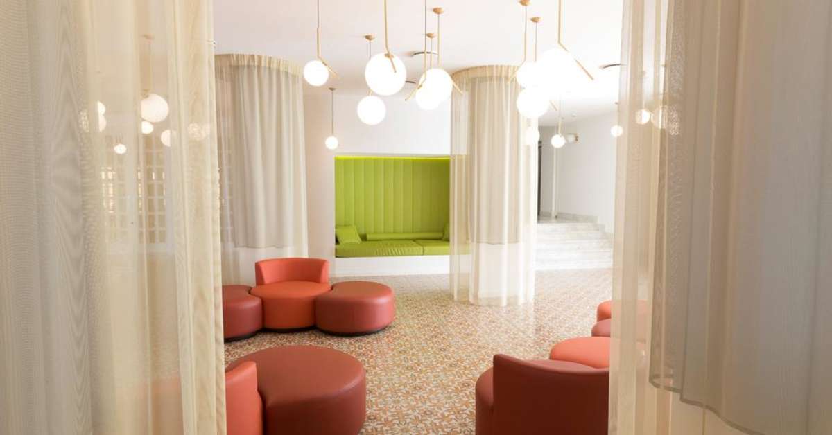 Een foto van het interieur van Grand Hotel Riviera